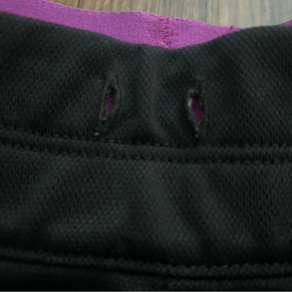 Nike Women's Black Shorts with Purple Accents